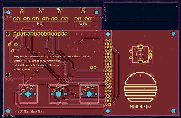 Front CAD view of PCB