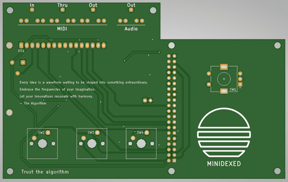 Front preview view of PCB