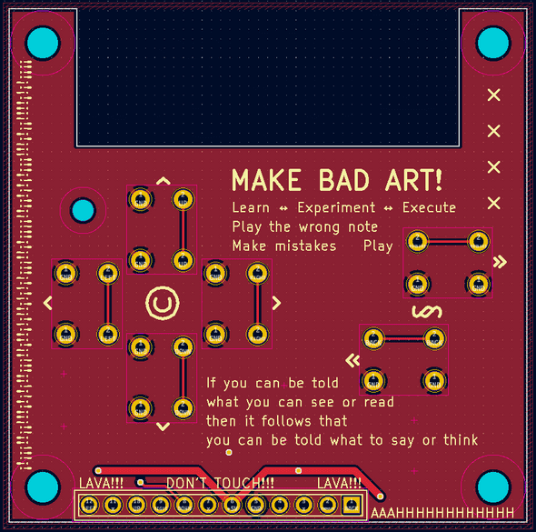 Kicad design of the front of the PCB