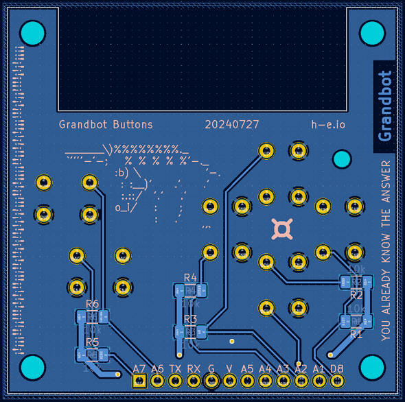 Kicad design of the back of the PCB