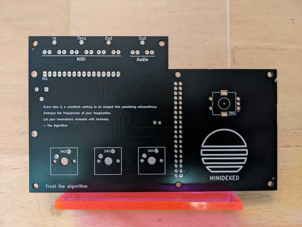 Front manufactured view of PCB